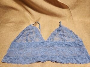 PINK Victoria's Secret Light Blue Lace Bralette Size XL Excellent Condition